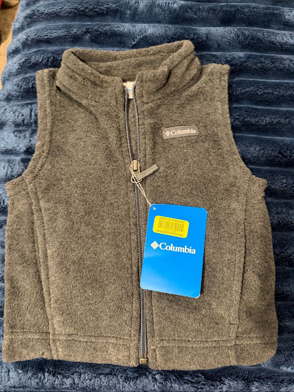 Columbia Baby Fleece Vest 6-12 Months Gray NWT Unisex